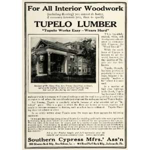 1917 Ad Tupelo Lumber Henry Alcus Southern Cypress   Original Print Ad