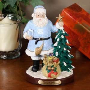 North Carolina Tar Heels (UNC) Tree Top Santa Figurine  