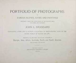 1893 VINTAGE ANTIQUE PORTFOLIO OF PHOTOGRAPHS Photo Album AMERICA 