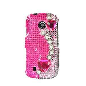   Heart DIAMOND Bling Snap On Case for LG COSMOS TOUCH VN270 Skin  
