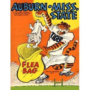  1967 Auburn vs. Mississippi State 36 x 48 Canvas Historic Football 