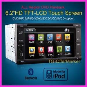   screen Car DVD Player IPOD/IPHONE FM/RDS BLUETOOTH Dual zone T623