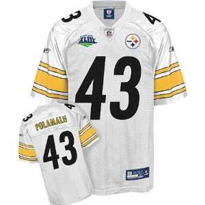 com Mens Pittsburgh Steelers #43 Troy Polamalu Super Bowl XLIII Road 