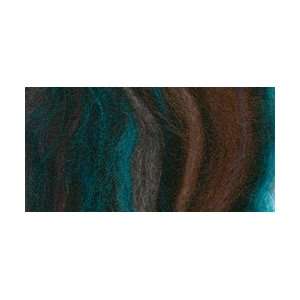  Wool Roving 12 .22 Ounce Blue/Brown Variegated 