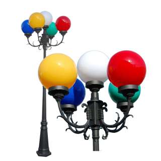   Globe Style 5 Lights Globes Outdoor Post Pole Lighting , OT0015 PL 5