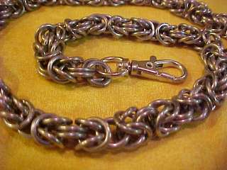 Wallet Chain 10 mm Stainless Steel Byzantine 24 in  