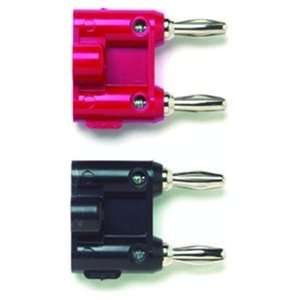  Mdp 02 Blk/Red Dbl Banana Plug Set w/Wire Guide