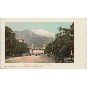  Reprint Colorado Springs CO   Pikes Peak Avenue 1900 1909 