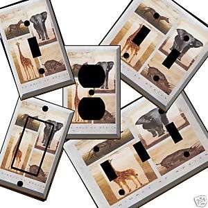 African Animals ab Light Switch Cover wall plate  