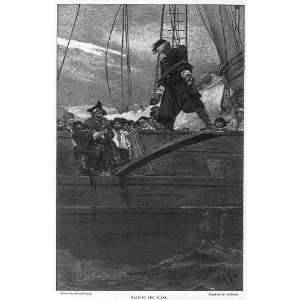  Walking the plank,Blindfolded man,Plank of Ship,1887