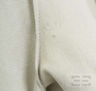 Common Thread Beige Leather Pleated Blazer Jacket  