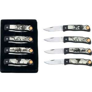  4pc Wildlife Collectible Knife Set   Limited Edition 