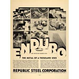   Steel Stainless Metal Enduro Alloy   Original Print Ad