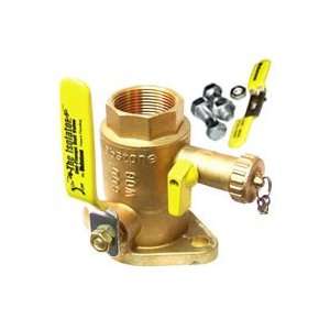   40415 1 1/4 full port uni flanged ball valve with hi flow hose drain