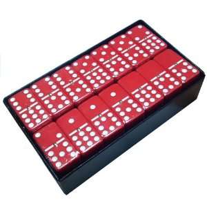 Domino Double 9 Red Jumbo Tournament Size w/Spinners  