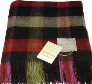 Johnstons of Elgin Wool Throw Blanket NWT Colorful Hebridean  