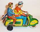 technofix german tin litho friction 1956 65 scooter with rider