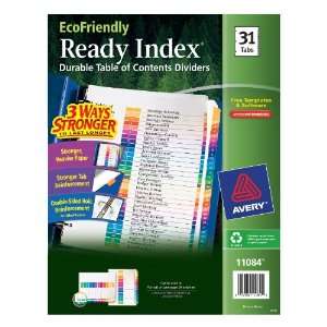   Index Table of Contents Dividers, 31 Tab Set (11084)