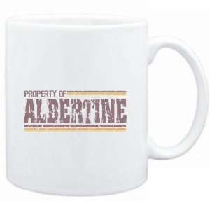  Mug White  Property of Albertine   Vintage  Female Names 
