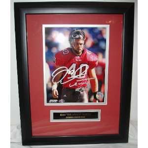  Signed Mike Alstott Picture   Framed 15x19 Everything 