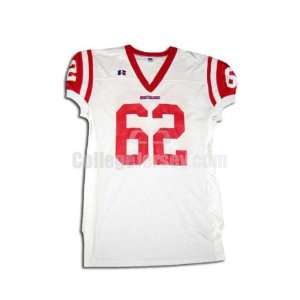   White No. 62 Game Used SMU Russell Football Jersey
