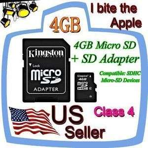 4GB/4G Micro SD Card For Motorola ATRIX 4G Phone + SDHC Memory Card 