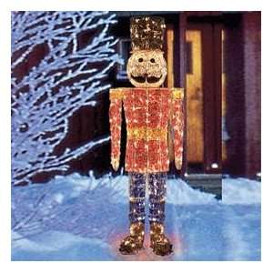  5 Ft Glistening Tin Soldier, 200 Lights, Outdoor Christmas 