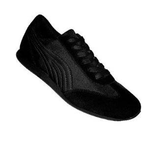   Mens Ultra Lightweight Black Retro Dance Sneakers with Suede Leather