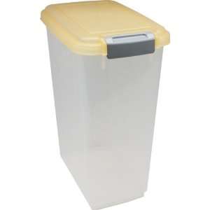  IRIS Airtight Pet Food Storage Container, 21 Quart, Yellow 
