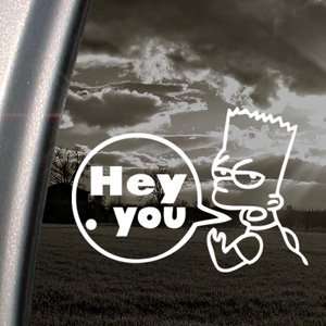 The Simpsons Bart Hey You Decal Truck Window Sticker