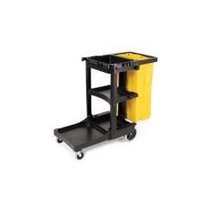   Janitor Cart with Zippered Yellow Vinyl Bag (1ea)