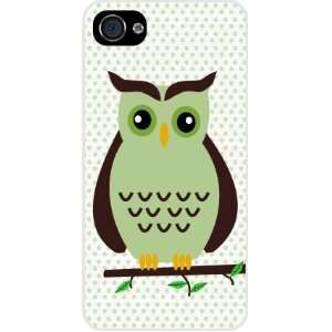  and Brown Deco Owl White Hard Case Cover for Apple iPhone® 4 & 4s 