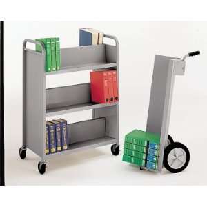   Booktruck with Three Divided Shelves and 4 Casters