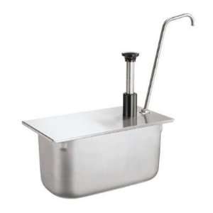 Server Products 83441   Condiment Pump, Tall, SS, Uses 1/3 Steam Pan 6 
