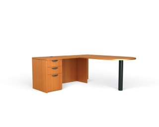 Single Pedestal Reversible Office Furniture Desk  