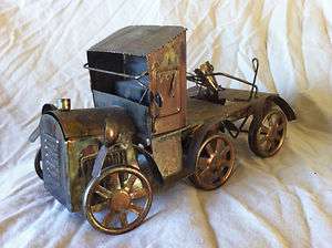 Antique Copper / Brass Music Box   Fire Truck  