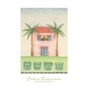  Sabine Kaloustian   Provence House with Urns Size 16x12 