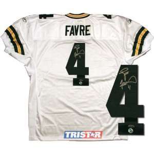  Brett Favre Green Bay Packers Autographed White Authenic 