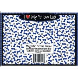  Yellow Lab Blue 3 N 1 Picture Frame 