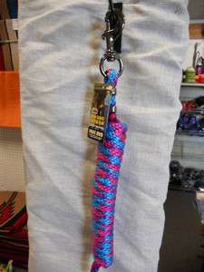 WEAVER PURPLE PINK TURQUOISE POLY LEAD ROPE HORSE TACK  