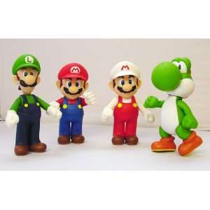 Super Mario Bros. Figure Set of 4 (4.5)  Toys & Games  