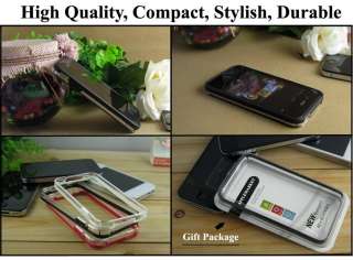Clear/Black Bumper Frame Case Skin Cover 4 iPhone 4 4S 4GS (HQ TPU 