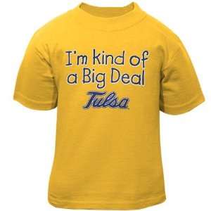   Tulsa Golden Hurricane Yellow Infant Big Deal T Shirt Sports