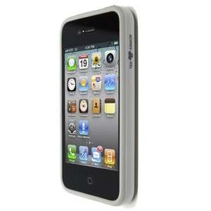 Tek Armor iPhone 4 4S White Bumper Case & Carbon Fiber Skin Bundle 