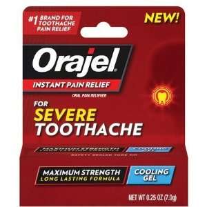   Pain Reliever, for Severe Toothache, Maximum Strength, Cooling Gel