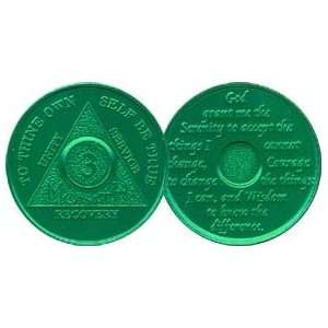 Month Aluminum AA Birthday   Anniversary Recovery Medallion / Coin 