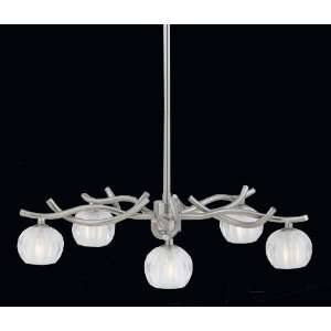  Triarch 31193 Cosmo 5 Light Chandeliers in Satin Nickel 