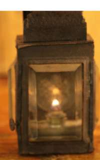 Primitive Antique Oil Burning Bicycle Lamp/Lantern  