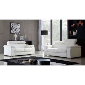    2pc Contemporary Modern Leather Sofa Set, DS COC S2