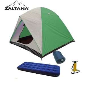  6 Person Tent, Single Size Air Mat, 3lb Sleeping Bag and 
